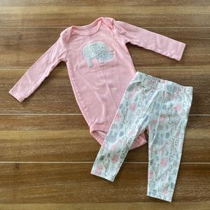 Carter’s baby animals 2-piece onesie and pants set